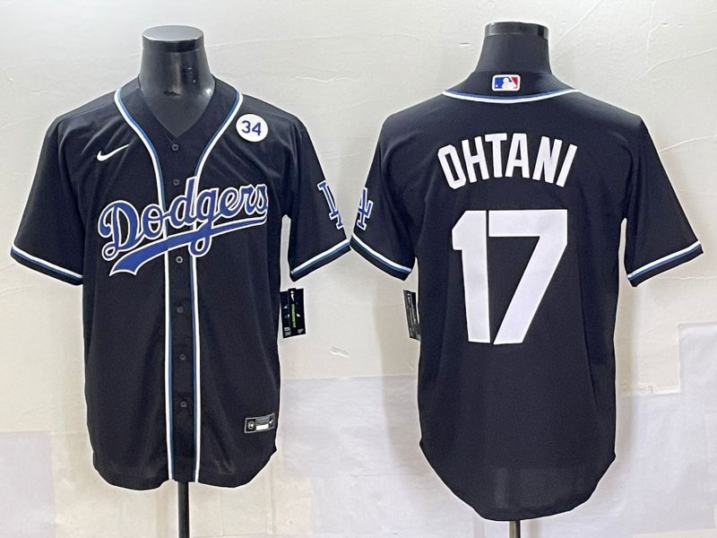 Men 2025 Los Angeles Dodgers 17 Ohtani Black Three generations Fashion Nike MLB Jersey style 70423